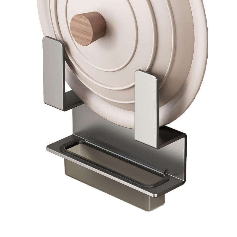 Sieninis virtuvės laikiklis dangteliams ir pjaustymo lentoms, be gręžimo, anglies plienas, Daugiafunkcinis, Sienai skirtas montavimui