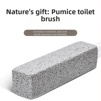 Toaletná kefka s dlhým držadlom a pumice na odstránenie usadenín močových škvŕn – plast, 76 g, blister balenie, značka Keyun