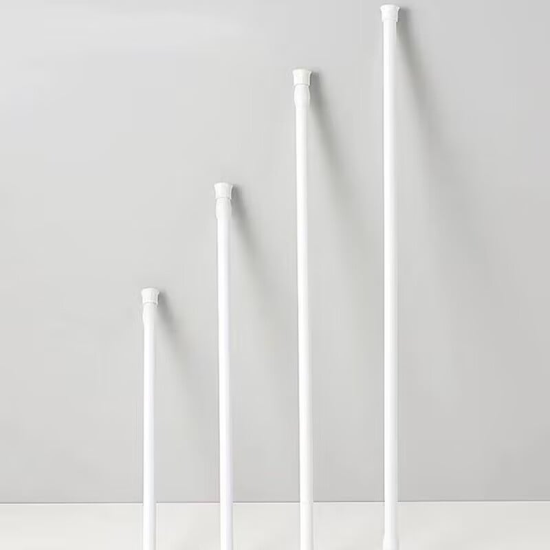 Teleskopinis strypas dušo užuolaidėlei, durų užuolaidėlei ir drabužių džiovimui – be įrengimo, plienas, šiuolaikinis minimalistinis stilius