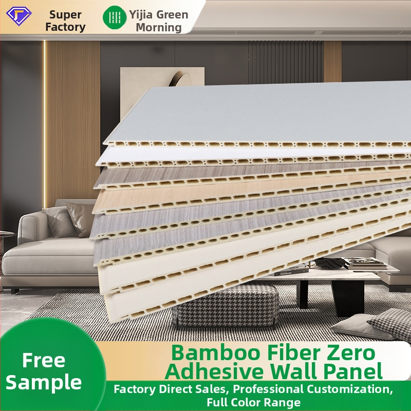 Bambusest kiududest WPC fooni seina paneel — isetegemise klõps-süsteem; Materjal: bambuse kiud; Mudel: Bamboo Wood Fiber Zero-Glue Wall Panel; Helieristus 50 dB; Soojusjuhtivus 0,23 W/mK; Päritolu: Linyi