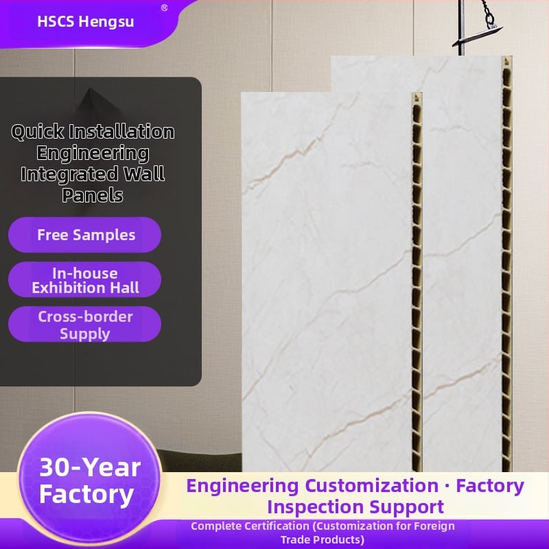 Kivist-plastist seinapaneel – integreeritud PVC paneel kaltsiumiga, tugev heliisolatsioon, soojusjuhtivus 0,23 W/mK