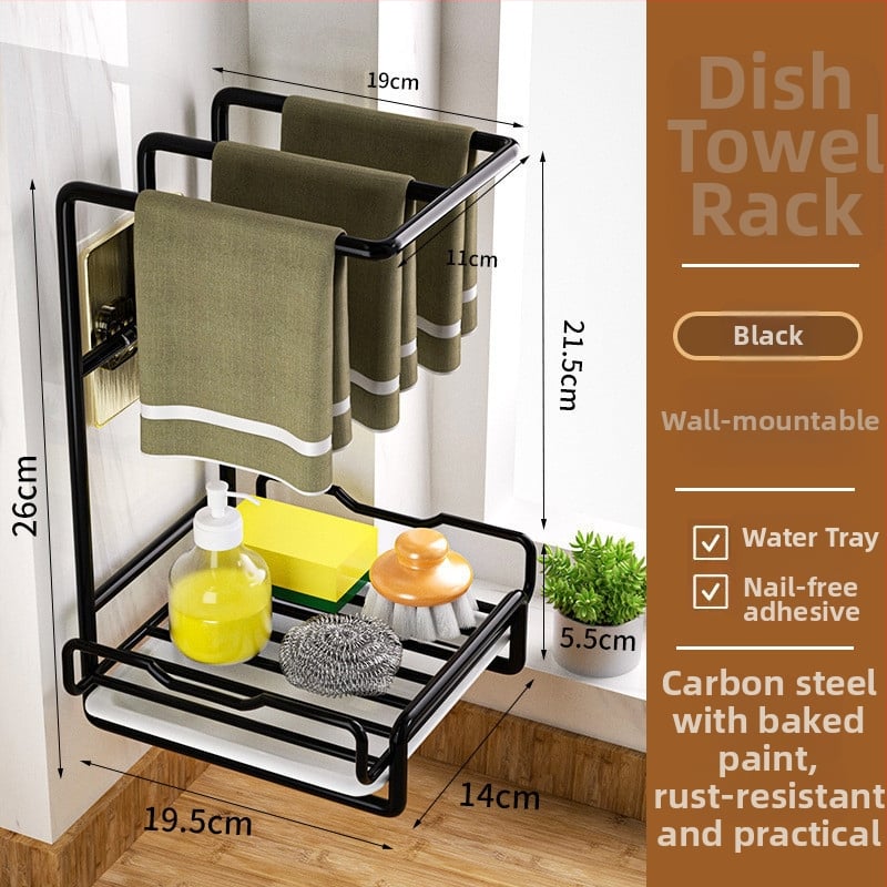 Metalinė sieninė indų džiovykla virtuvėje – be gręžimo, judama, daugiafunkcinė su nusausinimu ir šoniniu laikymu