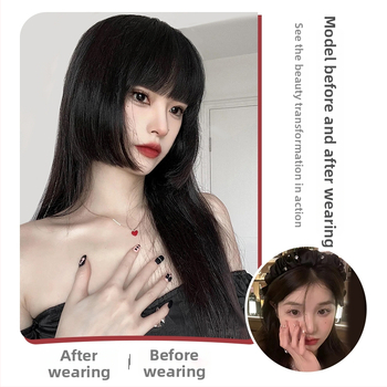 Cosplay parochňa, prirodzený a realistický vzhľad, plná parochňa s ofinou, štýl princess-cut, vlákna odolné voči teplu, nie je možné farbiť vysokou teplotou