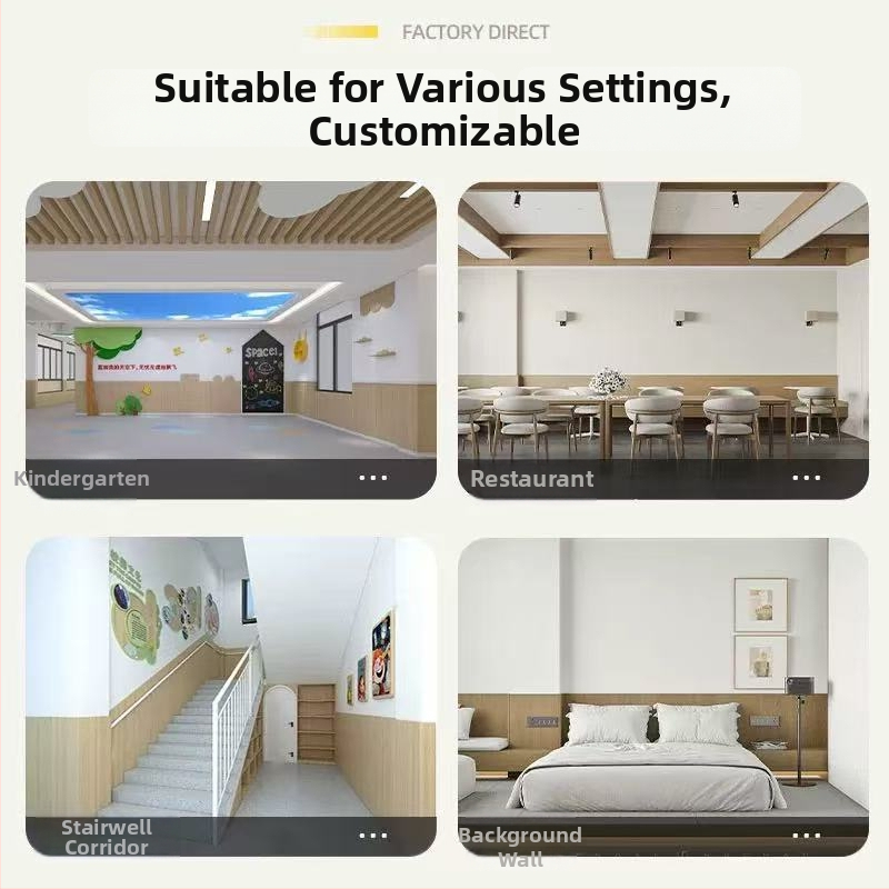 Koka furnieru paneļa sienām iekšējām ar koka graudu apdari, clip-on panelis (Materiāls: bambuss; Modelis: nepārtraukti saliekams kartons; Skaņas izolācija: 0; Siltuma vadītspēja: 0)