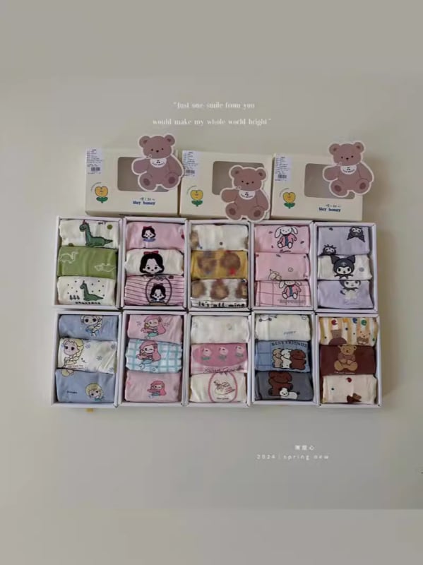 Vaikų trijų dalių apatiniai komplektas, 95% medvilnė, unisex, vaikams 3–8 metai (100–140 cm), Saugumo klasė A, Pavasaris 2024