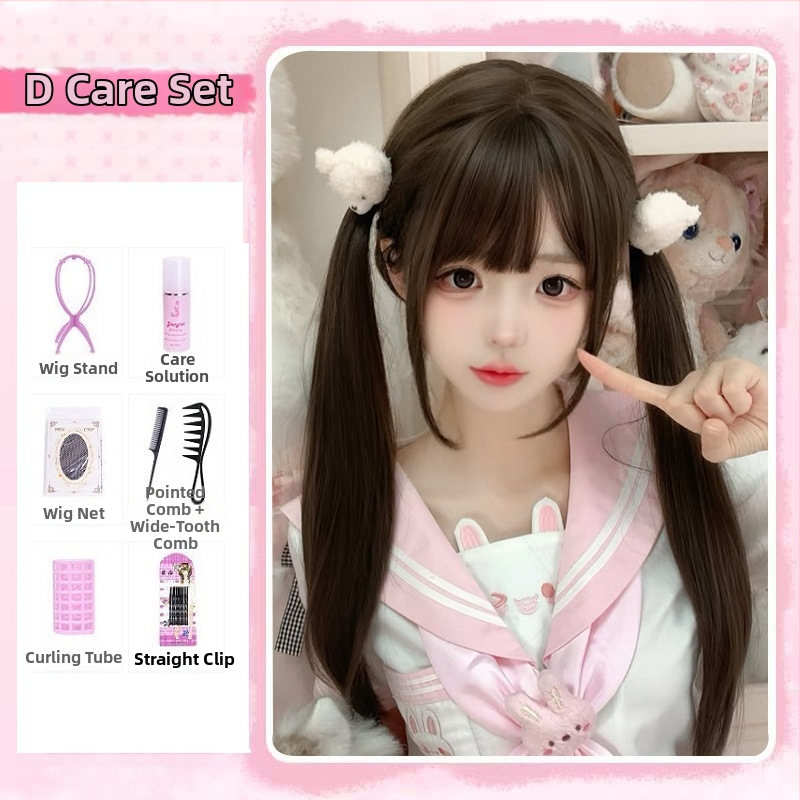 Kenny parochňa – kompletné pokrytie hlavy, tepelne odolné vlákna, dlhé rovné vlasy s Qi ofinou