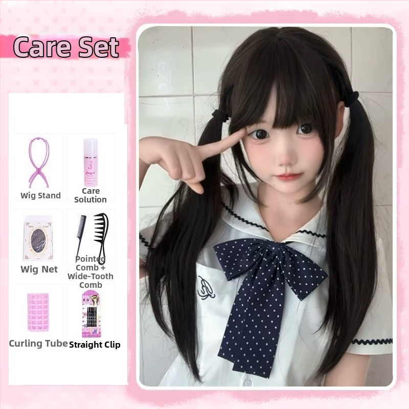 Kenny parochňa – kompletné pokrytie hlavy, tepelne odolné vlákna, dlhé rovné vlasy s Qi ofinou