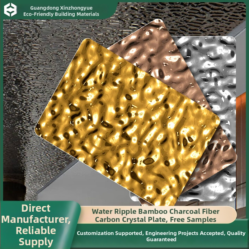 PVC sienų plokštė su vandens bangos raštu, vidaus apdaila, modelis 1, garso izoliacija 30, šilumos laidumas 0,05