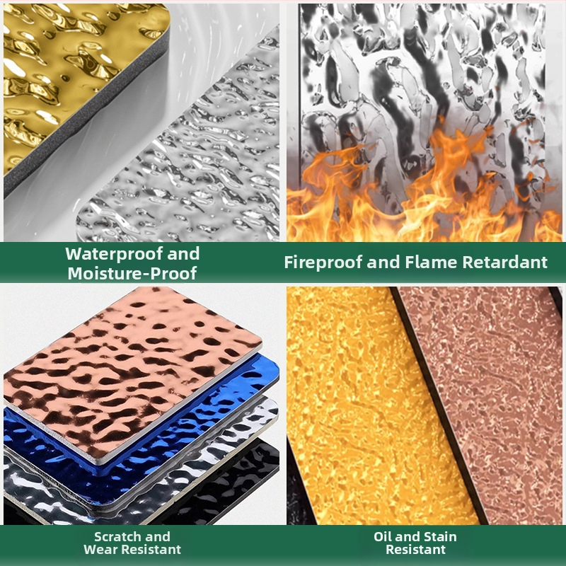 PVC sienas panelis ar ūdens viļņa rakstu, iekšējā dekorācija, Modelis 1, skaņas izolācija 30, siltuma vadītspēja 0,05