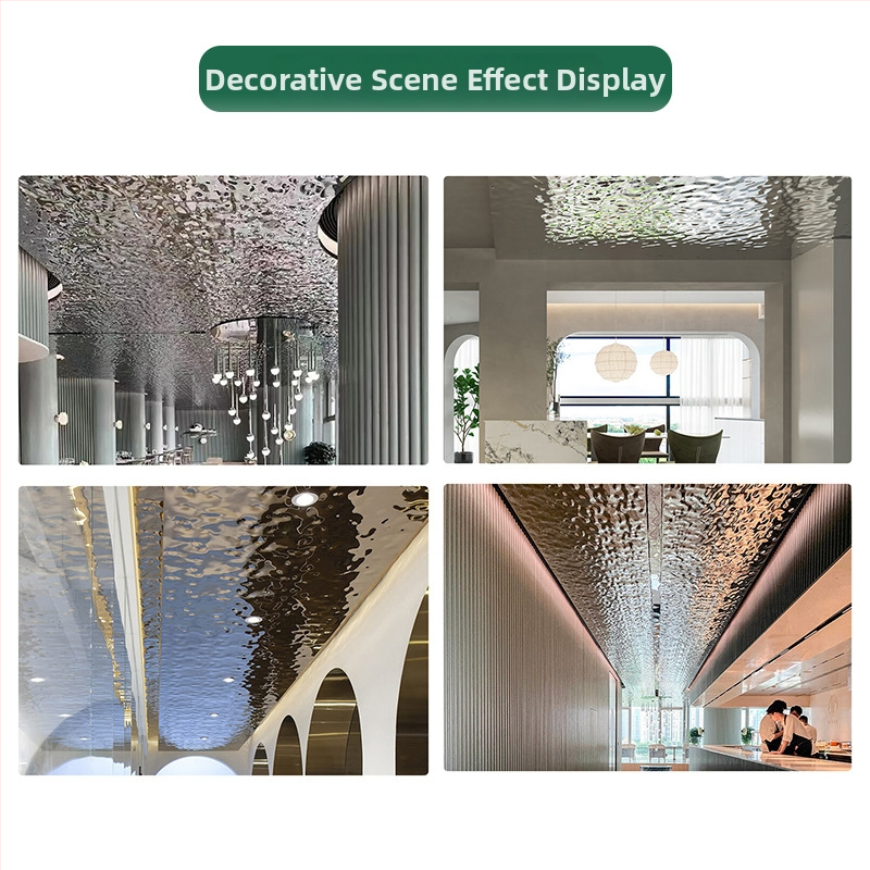 PVC sienas panelis ar ūdens viļņa rakstu, iekšējā dekorācija, Modelis 1, skaņas izolācija 30, siltuma vadītspēja 0,05