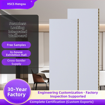 Sienos plokštė su sklandžiu užraktu, PVC su kalcio priedu, stipri garso izoliacija, šilumos laidumas 0.23 W/mK, modelis Seamless Locking Plate