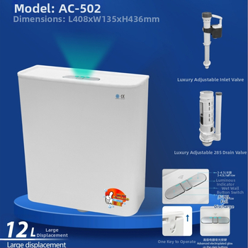 Klekto klozete bakelis, PP medžiaga, 12 L reguliuojamas plovimas, rankinis valdymas, gruntinis drenažas