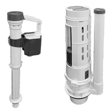 Klekto klozete bakelis, PP medžiaga, 12 L reguliuojamas plovimas, rankinis valdymas, gruntinis drenažas