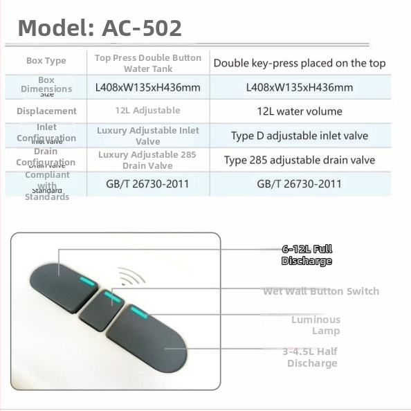 Klektoaletes tvertne ar PP materiālu, 12 L regulējama skalošana, manuāla vadība, gruntējuma drenāža