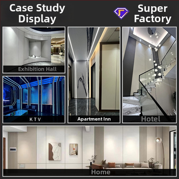 Sienų plokštė PVC, lygus, be siūlių SPC akmens kristalo paviršius, vidinis sienos fonas, montavimas įmanomas