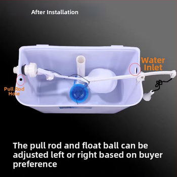 Rankinis plovimo bakelis squat tipo tualetėms — PP medžiaga, rankinis paspaudimo valdymas, gruntinis drenažas, 3/6 L talpa