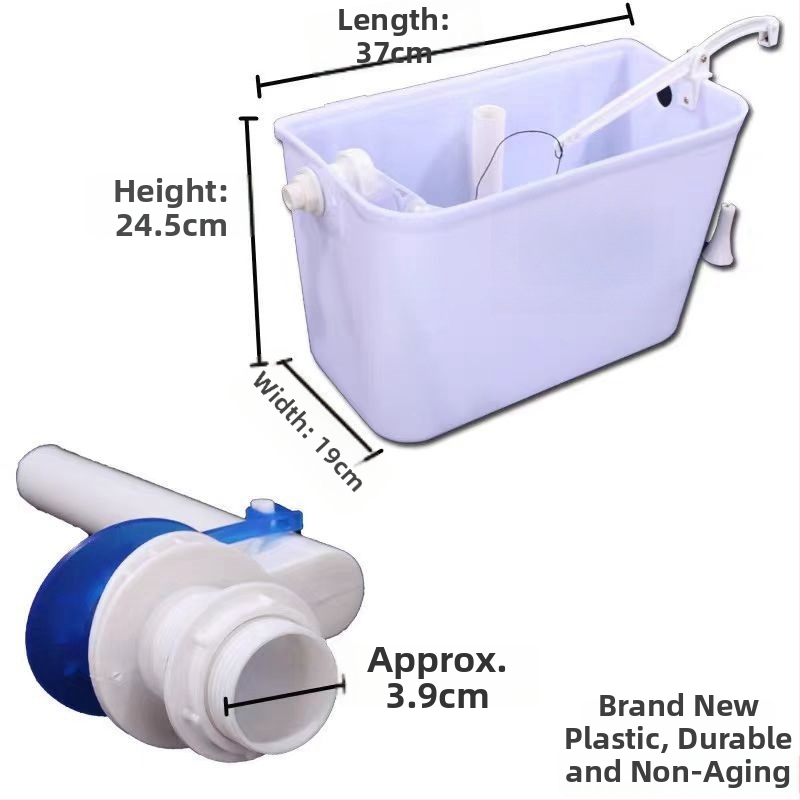 Rankinis plovimo bakelis squat tipo tualetėms — PP medžiaga, rankinis paspaudimo valdymas, gruntinis drenažas, 3/6 L talpa