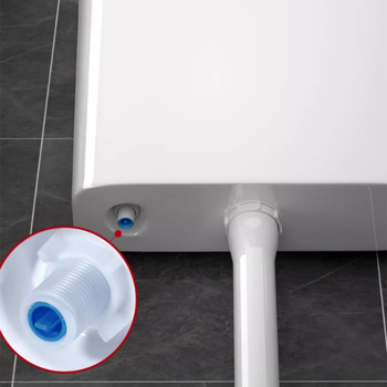 Klozetui skyles vandens bakelis, PP medžiaga, rankinis plovimas, 3–6 L talpa, grindų nuotėkis