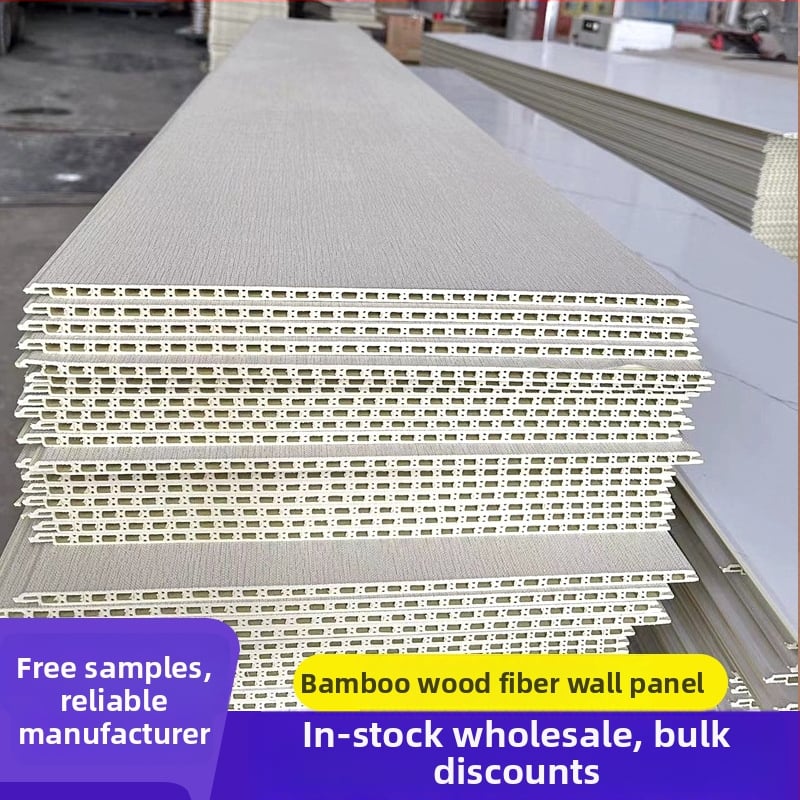 WPC sienos panelė iš bambuso-medienos pluošto, stilius Modernus Paprastumas, prekės ženklas Shunfuda, modelis 202307102355, garso izoliacija 4