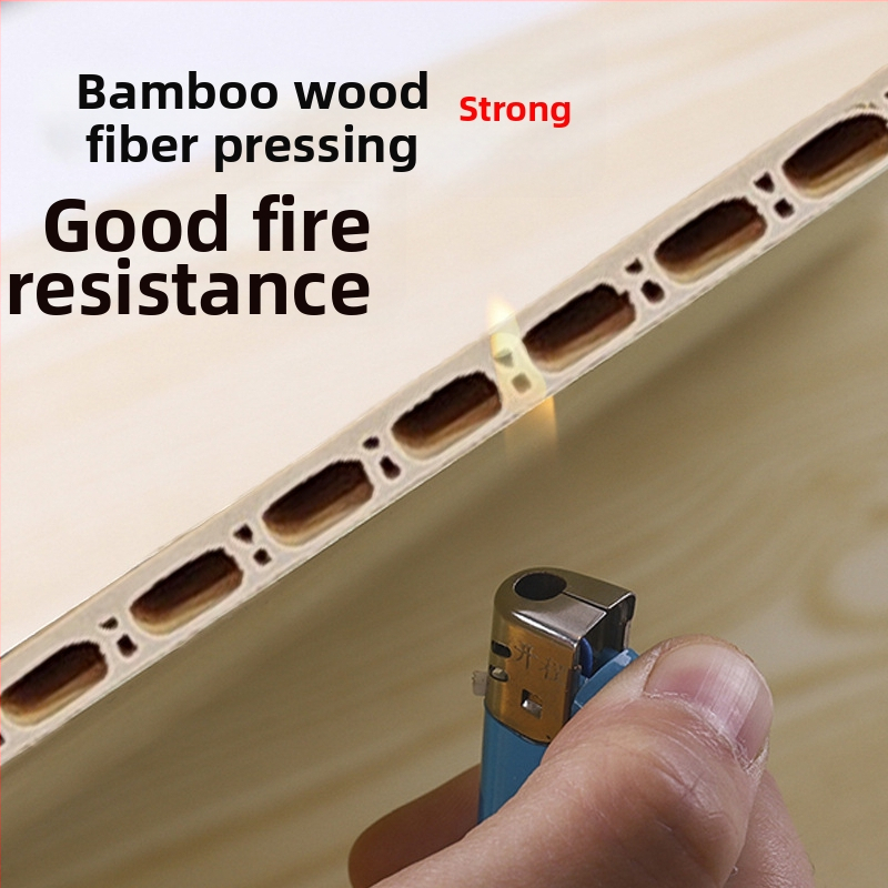 WPC sienas panele no bambusa-darva šķiedras, stil Modernā vienkāršība, zīmols Shunfuda, modelis 202307102355, skaņas izolācija 4