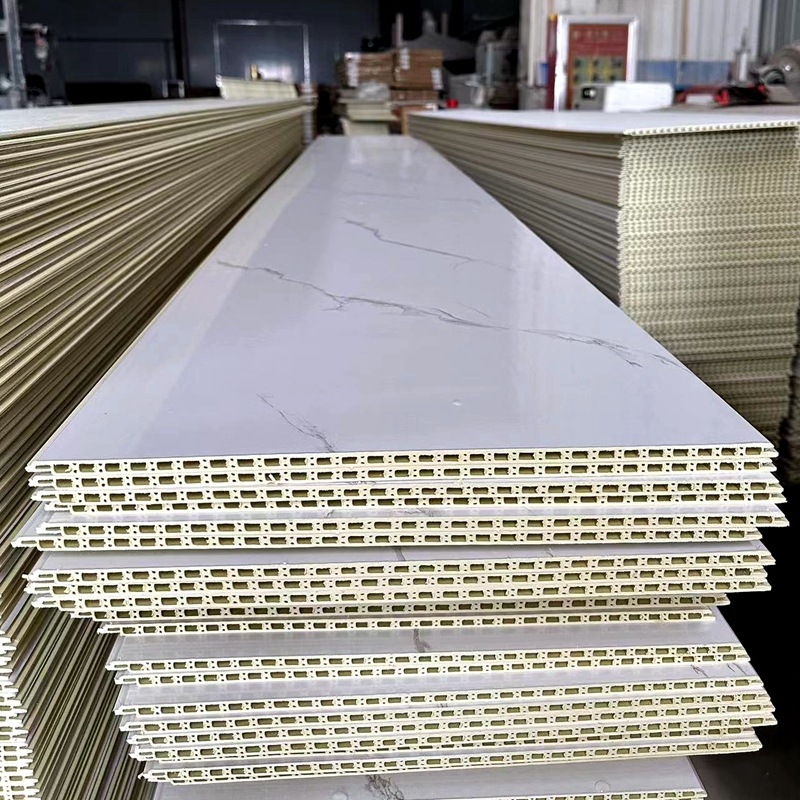 Panou pentru perete din fibră de bambus-lemn (WPC), stil Modernă Simplitate, marca Shunfuda, model 202307102355, izolare fonică 4