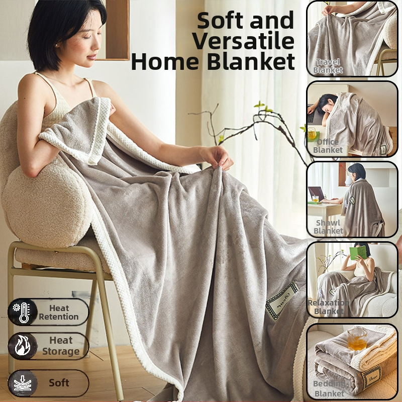 Polyestrú prikrývka, korálový flís, na použitie počas 4 sezón, hmotnosť 0,55–1,0 kg