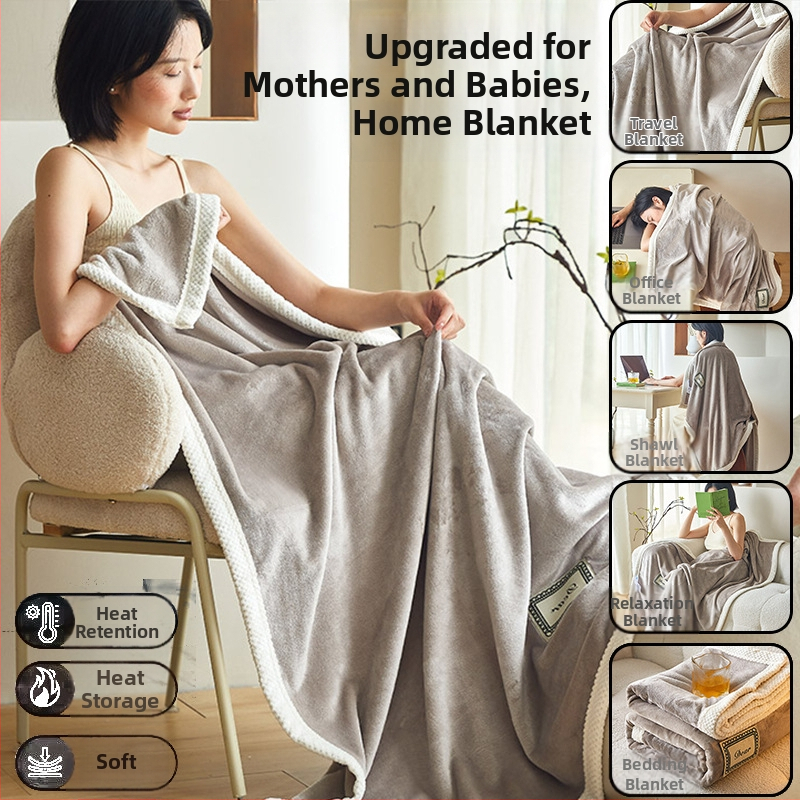 Polyestrú prikrývka, korálový flís, na použitie počas 4 sezón, hmotnosť 0,55–1,0 kg