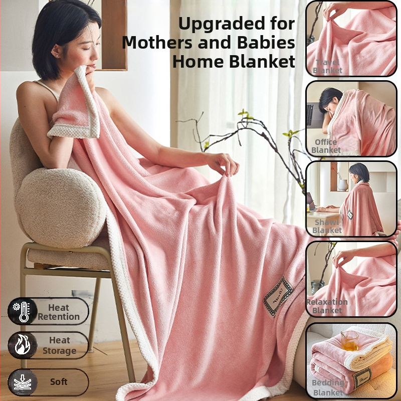 Polyestrú prikrývka, korálový flís, na použitie počas 4 sezón, hmotnosť 0,55–1,0 kg