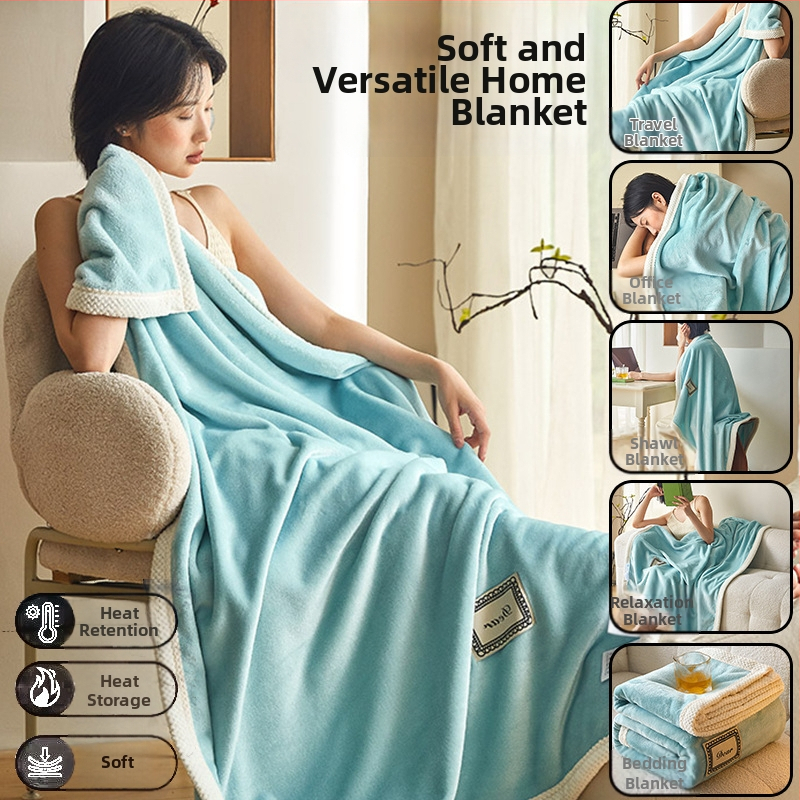 Polyestrú prikrývka, korálový flís, na použitie počas 4 sezón, hmotnosť 0,55–1,0 kg