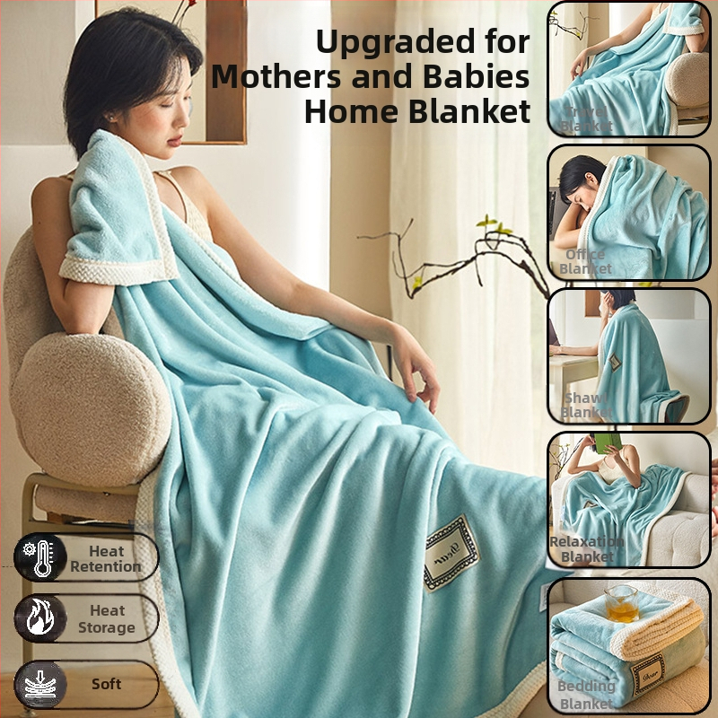 Polyestrú prikrývka, korálový flís, na použitie počas 4 sezón, hmotnosť 0,55–1,0 kg