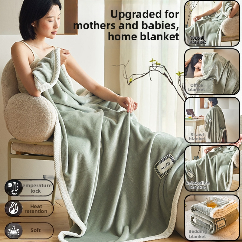 Polyestrú prikrývka, korálový flís, na použitie počas 4 sezón, hmotnosť 0,55–1,0 kg