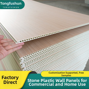 Bambuso pluošto sieninis skydelis su akmens plastiku, V seam, plokščias panelis, naujasis Kinijos stilius