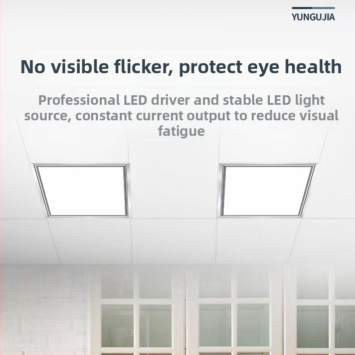 Integrēts griestu LED panelis – alumīnija sakausējuma korpuss, 220V, 800–4000 lm, darba mūžs 10 000 h, nav regulējams apgaismojums, piemērots virtuvei, vannas istabai un birojam