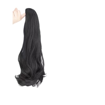 Klipsiga parukas sabaga Baiyao bränd, Grip mudel – veidi lokkis pikk sabaparukas, kõrge temperatuuriga kiud, töötlemise mehhanism