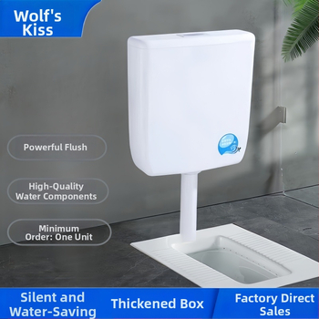 Squat WC plovimo bakelis komplektas, rankinis išplovimo reguliavimas, 4 L talpa, PP medžiaga, sieninis montavimas