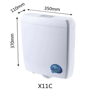 Squat WC plovimo bakelis komplektas, rankinis išplovimo reguliavimas, 4 L talpa, PP medžiaga, sieninis montavimas