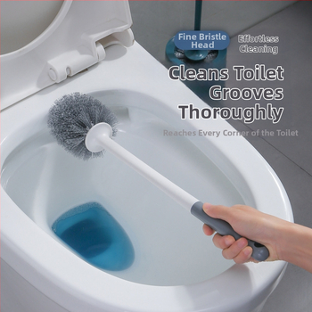 Four Seasons seinale kinnitatav WC-harja, pikk käepide, puurimata, plastikust