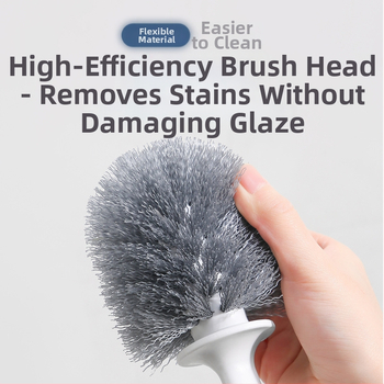 Four Seasons seinale kinnitatav WC-harja, pikk käepide, puurimata, plastikust