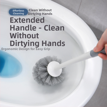 Four Seasons seinale kinnitatav WC-harja, pikk käepide, puurimata, plastikust