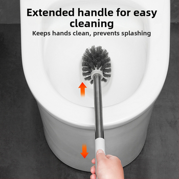 Tualetiharja pikkade käepidemetega, seinale kinnitatav, ümmarguse alusega — Independence 4901, roostevaba teras