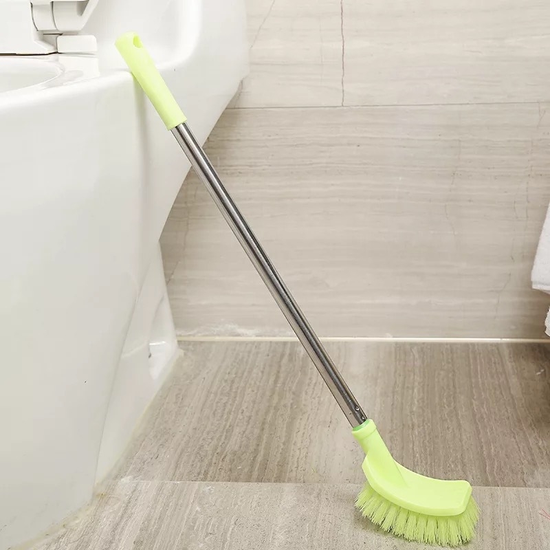 Set četkica za WC s ručkom od nehrđajućeg čelika, zidna montaža, duga drška, plastična glava