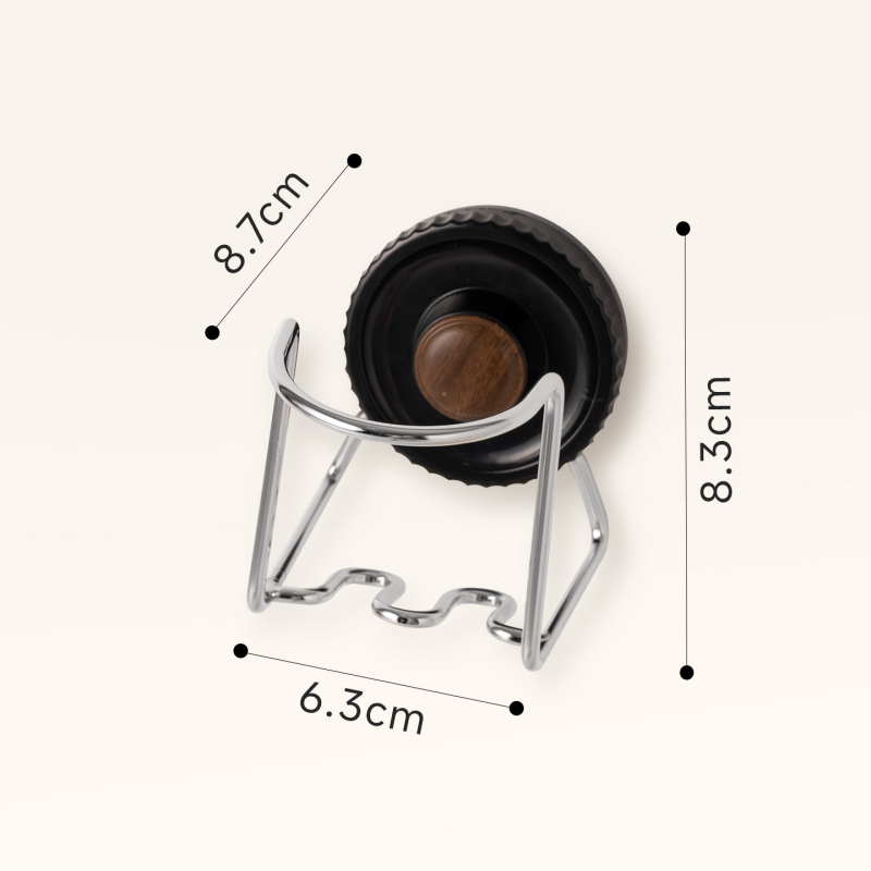 Dantų šepetėlių laikiklis su siurbimo puodeliu — sieninis, be gręžimo, ABS + nerūdijantis plienas, Bydoll