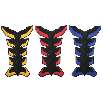 Стикер за капачката на резервоара на мотоциклет, 3D рисунка рибена кост, 3D стикер материал, монтаж със лепило