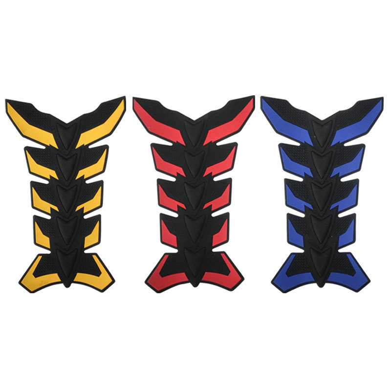 Стикер за капачката на резервоара на мотоциклет, 3D рисунка рибена кост, 3D стикер материал, монтаж със лепило