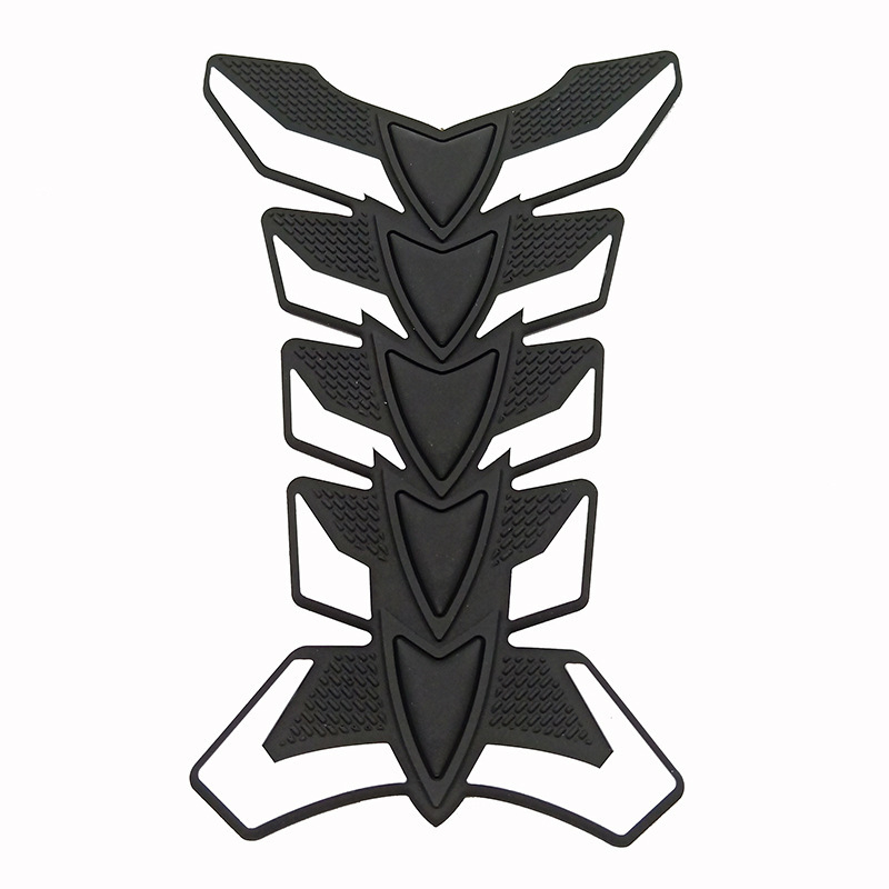 Стикер за капачката на резервоара на мотоциклет, 3D рисунка рибена кост, 3D стикер материал, монтаж със лепило