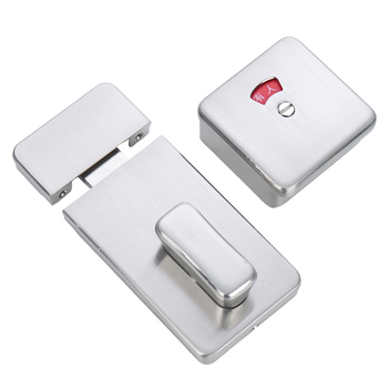 Încuietoare din oțel inoxidabil pentru separator de toaletă publică cu indicator – set de două piese, Suoweigu, stil modern minimalist