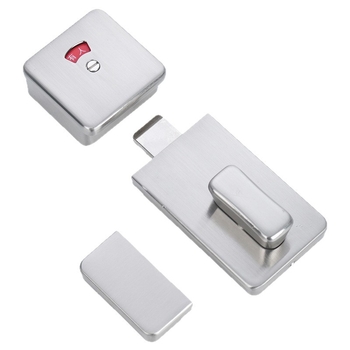 Încuietoare din oțel inoxidabil pentru separator de toaletă publică cu indicator – set de două piese, Suoweigu, stil modern minimalist