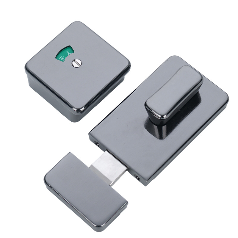 Încuietoare din oțel inoxidabil pentru separator de toaletă publică cu indicator – set de două piese, Suoweigu, stil modern minimalist