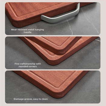 Drevená doska na krájanie, Kmd/kemanduo, obojstranná, domáce použitie, moderný minimalistický štýl