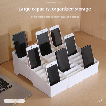 Több rekeszes asztali tároló doboz, PP műanyagból, 12 literes kapacitás, modern letisztult stílus